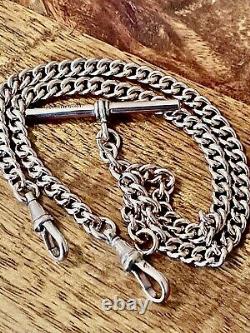 Victorian 12ct Rolled gold Antique double albert pocket watch chain C1890