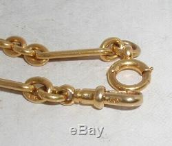 Victorian 18ct Solid Gold Double Albert Pocketwatch Chain Heavy 50.5g