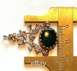 Victorian Agate spin fob. Spins stone pocket watch charm gold fill gf pendant