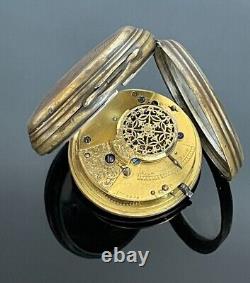 Victorian Antique Railway Timekeeper Fusee Verge Pocket Watch c. 1850