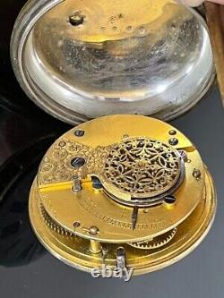 Victorian Antique Railway Timekeeper Fusee Verge Pocket Watch c. 1850