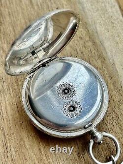 Victorian Solid Silver Antique Nurses Pocket Fob Watch 0.935