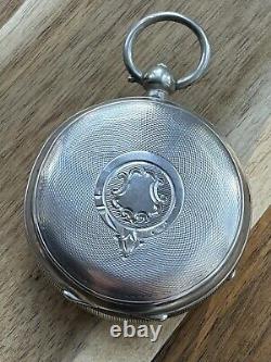 Victorian Solid Silver Improved Patent Antique English Lever Pocket Watch