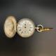Victorian Sterling Silver Waltham Ladies Pocket Watch With Key, 1884 Birmingham