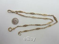 Vintage Antique 14K Solid Yellow Gold Pocket Watch Chain 18.0 grams