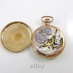 Vintage Antique 1924 Gold Filled 16s 17j Hamilton Pocket Watch QYD4