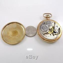 Vintage Antique 1924 Gold Filled 16s 17j Hamilton Pocket Watch QYD4