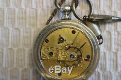 Vintage Antique American Watch Co. 1868 Pocket Watch WM Ellery Waltham Mass 2.25