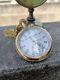 Vintage Antique Engraved Brass Elgin Pocket Watch With Chain For Him 10 Units Gift
