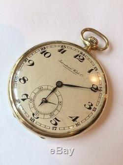 Vintage Antique IWC Schaffhausen 14k Gold Pocket Watch Naser al-Din Shah Qajar