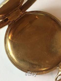 Vintage Antique IWC Schaffhausen 14k Gold Pocket Watch Naser al-Din Shah Qajar