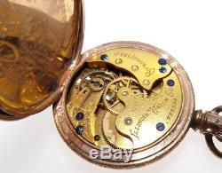 Vintage Antique Springfield Illinois Gold Fillled 1887 7j 6s Pocket Watch QXK3