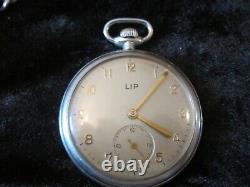 Vintage French LIP Cased Steel Pocket Watch