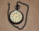 Vintage Maritime Brass Pocket Watch With Chain & Antique Finish Nautical Gift