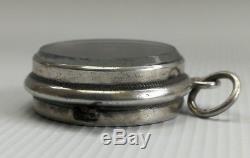 Vintage Solid Silver Gambling Spinning Three Dice Pocket Watch Albert Chain Fob