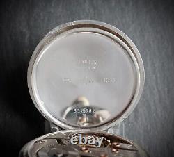 Vintage Waltham 17 Jewel Sterling Silver Half Hunter Pocket Watch with Chain