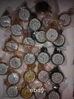 Vintage Watch Antique Brass Pocket Watch Collectible Occasion Gift Lot of 25