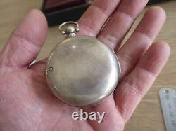 WHISSONSETT MAKER E. HOY SILVER FUSEE VERGE PAIR CASED POCKET WATCH DATE c1830