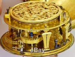 WOW! Antique Single Hand Verge Fusee Oignon French Duchesne pocket watch c1680s