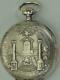 Wow! Unique Antique Invar Sterling Silver Masonic Chased Case Pocket Watch. Rare