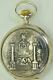 Wow! Unique Antique Omega Silver Masonic Chased Case Pocket Watch C1900