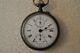 Wwi Chronograph Antique Metal Pocket Watch 51mm Working