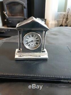 Waller And Hall Rare Silver Pocket Watch Stand in Clock form Sheffield 1907
