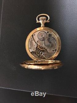 Waltham 14K Yellow Gold Antique Engraved Pocket Watch