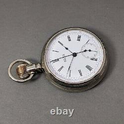Waltham 14s Chronograph Pocket Watch Vintage Antique Rare ca. 1886