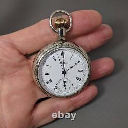 Waltham 14s Chronograph Pocket Watch Vintage Antique Rare ca. 1886