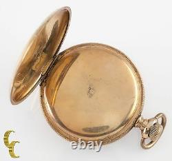 Waltham Antique Full Hunter Gold Filled Pocket Watch Gr 610 Size 16 7 Jewel