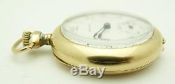 Waltham Mass. 15 Jewel Roy 522951 14k Gold SOLID Antique Pocket Watch