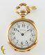 Waltham Ruby 14k Yellow Gold Open Face Antique Pocket Watch Size 0 15j 1901