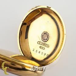 Waltham Ruby 14k Yellow Gold Open Face Antique Pocket Watch Size 0 15J 1901