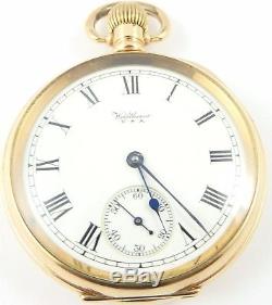 Waltham USA 17 jewel Antique RG keyless pocket watch In Good Working Order