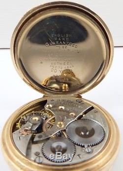 Waltham USA 17 jewel Antique RG keyless pocket watch In Good Working Order