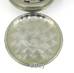 Waltham Watch Co. A. W. Silver Antique Chronograph Pocket Watch 54 MM