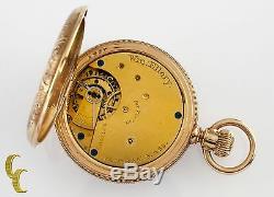 Waltham Wm. Ellery Antique 14K Yellow Gold Full Hunter Pocket Watch 8S 7-Jewel