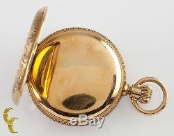 Waltham Wm. Ellery Antique 14K Yellow Gold Full Hunter Pocket Watch 8S 7-Jewel