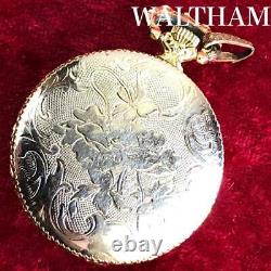 Waltham pocket watch with beautiful Roman numerals Hunter case Antique