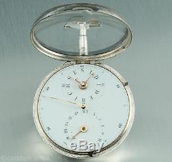William Tarleton Early deck watch with Stop second and date 1794 Silver b-uhr
