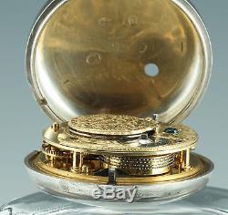 William Tarleton Early deck watch with Stop second and date 1794 Silver b-uhr
