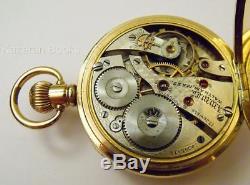 Working Antique Gold Plate Waltham Fob Pocket Watch Edwardian 630 Grade 1906