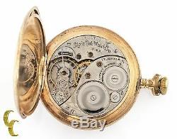 Yellow Gold Filled Antique Elgin Full Hunter Pocket Watch Gr 344 12S 17-Jewel
