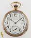 Yellow Gold Filled Antique Waltham Crescent St. Open Face Pocket Watch 16s 15j