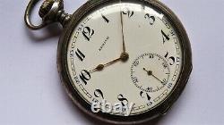 Zenith antique solid silver vintage pocket watch
